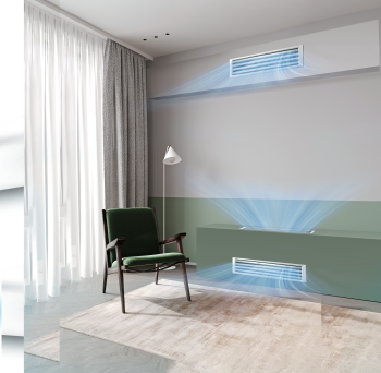 Système de ventilation installé par un technicien